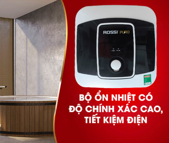 Bình nóng lạnh Rossi Puro 15 Lít Rpo 15S