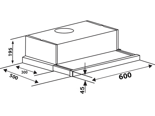 Máy hút mùi âm tủ Sevilla SV-E600 - Hàng chính hãng
