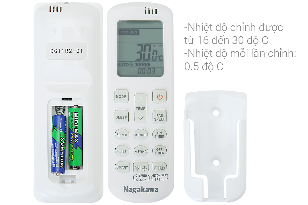 Máy lạnh Nagakawa Inverter 1.5 HP NIS-C12R2H10