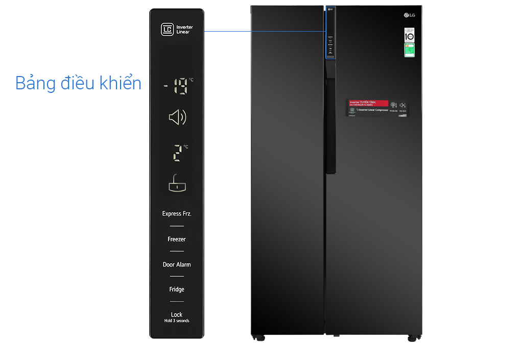 Tủ lạnh LG Inverter 613 lít Side By Side GR-B247WB