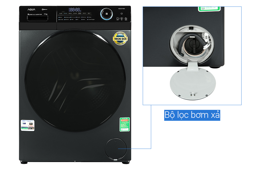 Máy giặt Aqua Inverter 11 kg AQD- D1102G BK