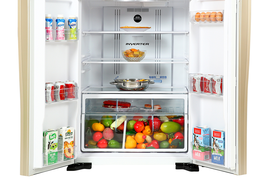 Tủ lạnh Hitachi Inverter 509 lít Multi Door R-FW650PGV8 GBK